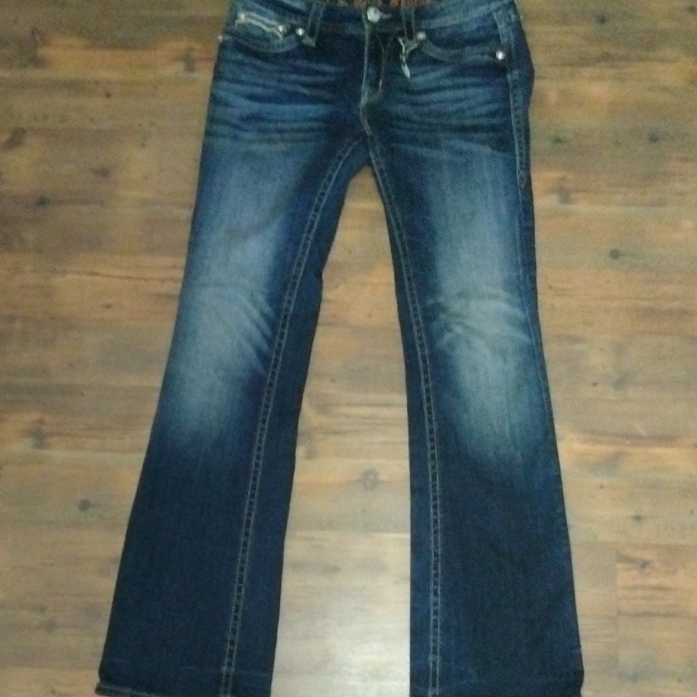 ⭐️Rock Revival Dark Blue Flared Jeans- TALL